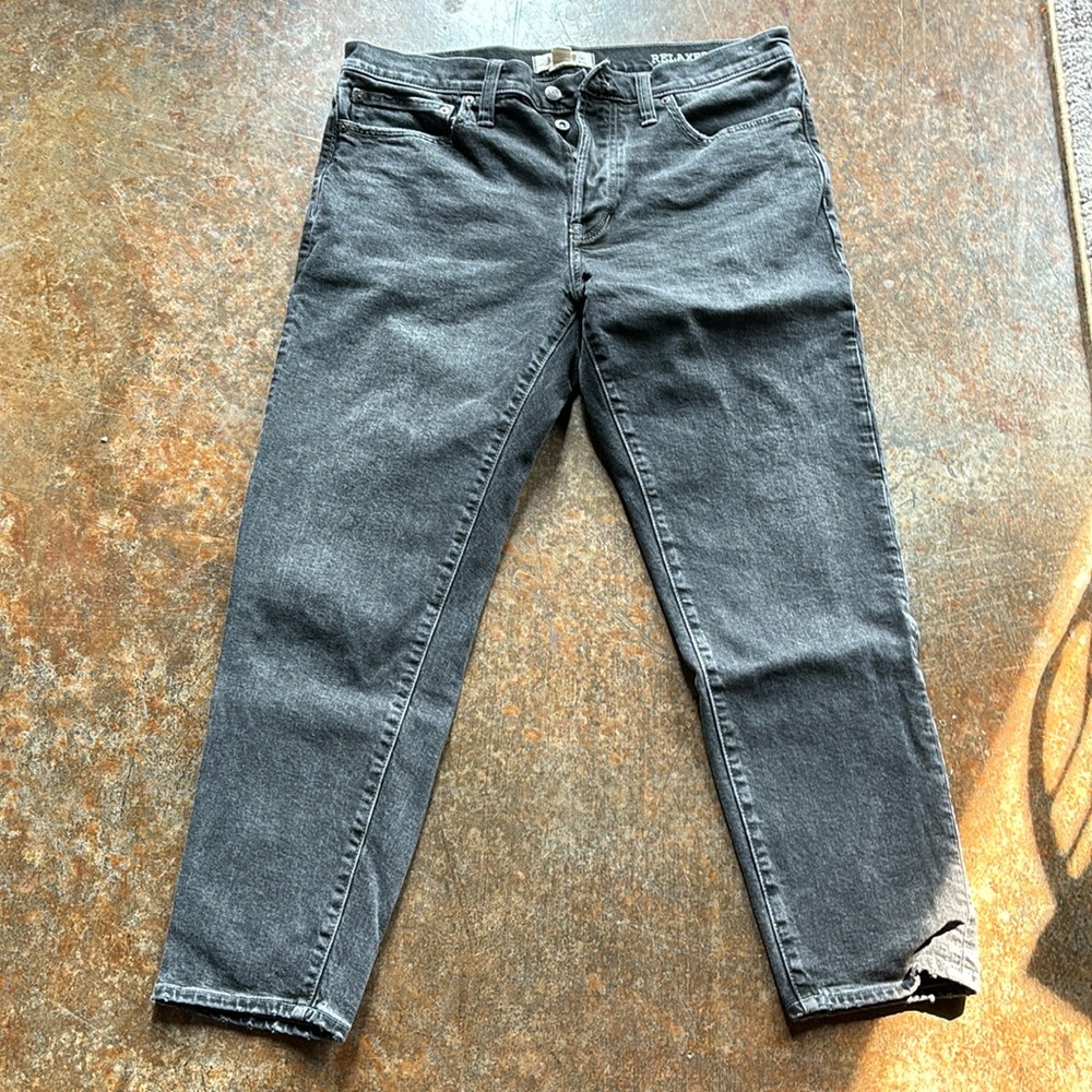Madewell Relaxed Taper Black Jeans Jeans Size W 34 / L 32
